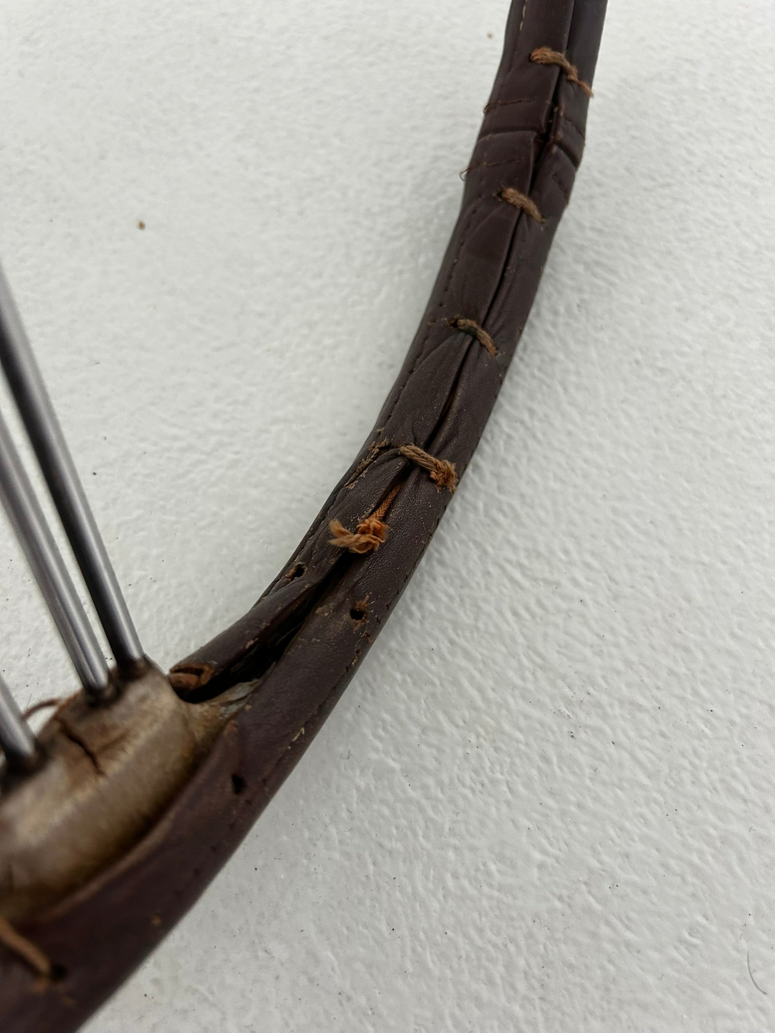 Vintage stuurwiel – klassiek 3-spaaks design met lederen bekleding