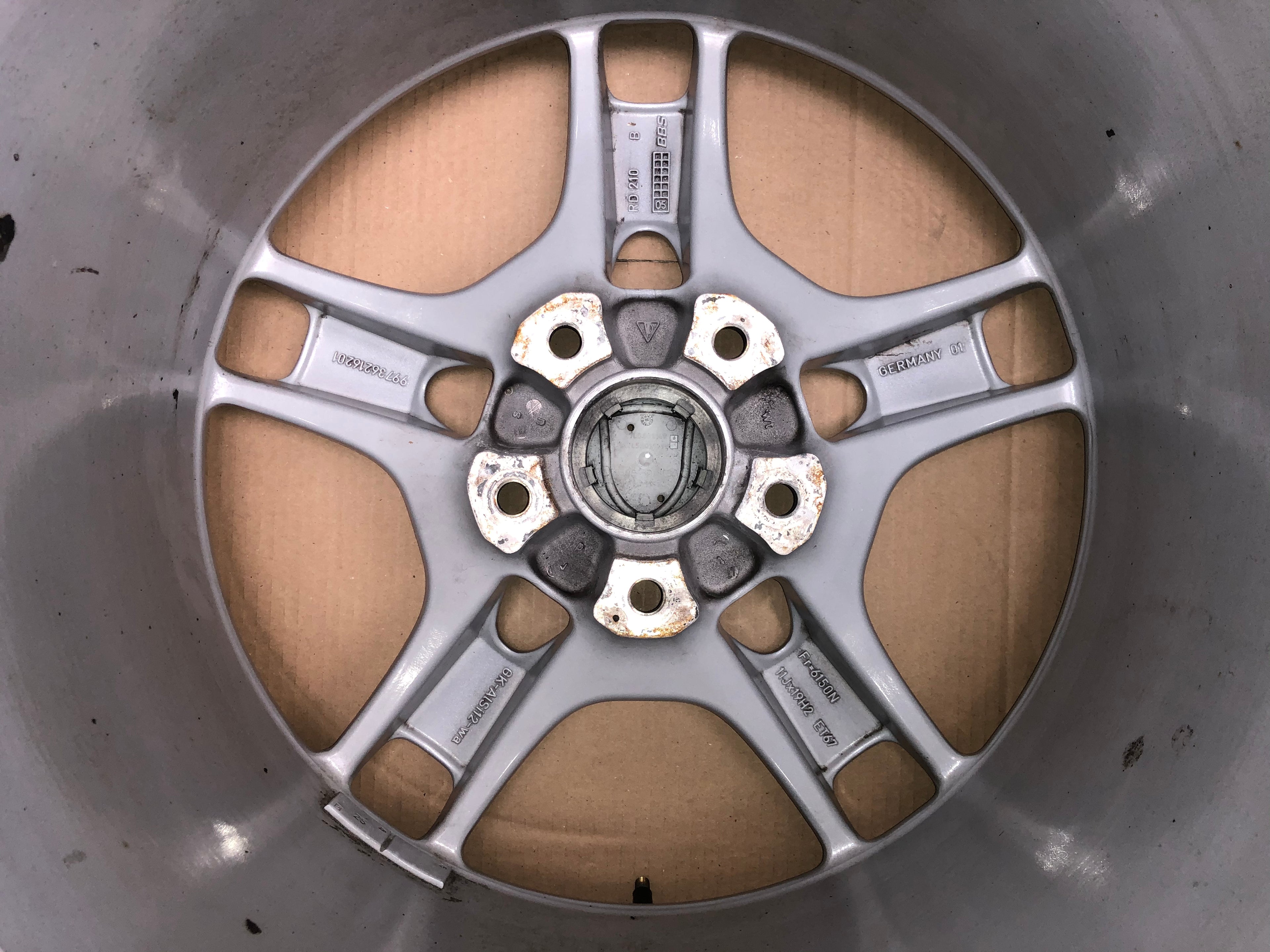 Originele Porsche 19" Achtervelgen – OEM BBS – 997 Carrera S