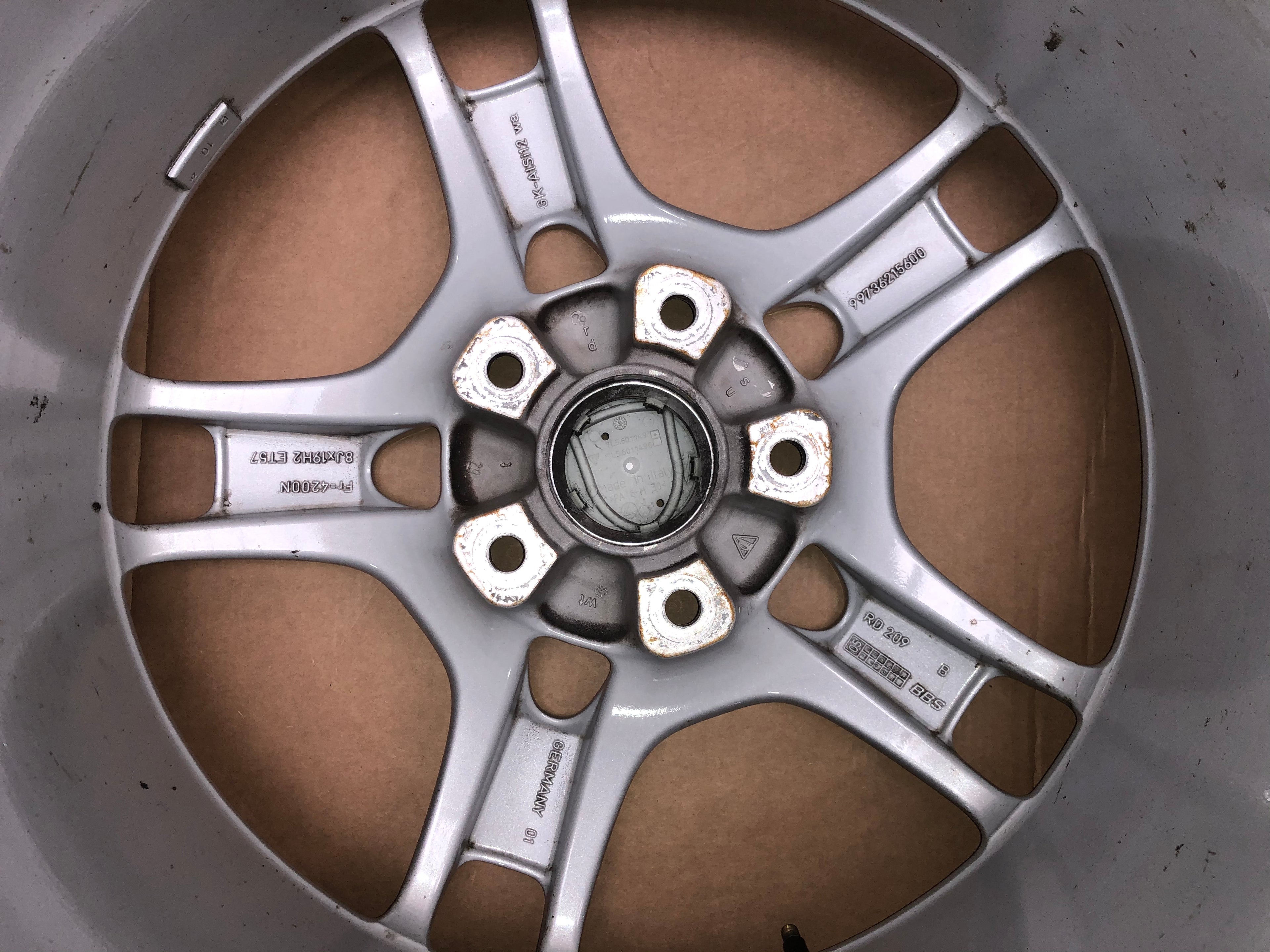 Originele Porsche 19" Achtervelgen – OEM BBS – 997 Carrera S